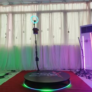 Quality Automatic 360 Selfie Photo Booth Round Platform LED Ring Light wholesale