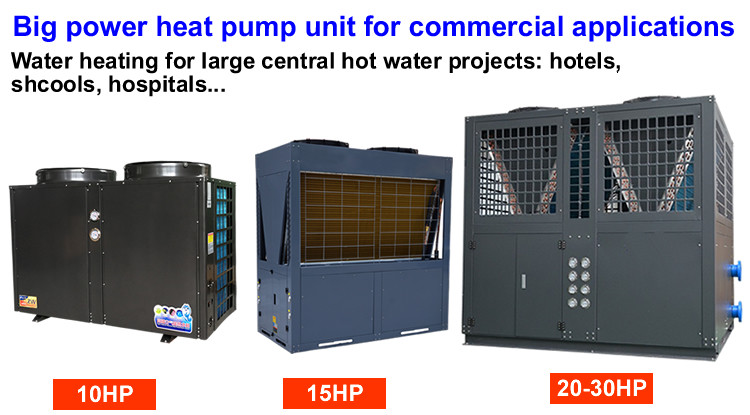 Big Power Commercial Air Source Heat Pump , Large Scale Heat Pumps
