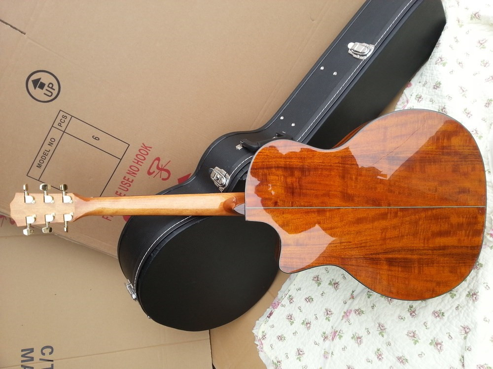 Custom KOA body acoustic guitar KOA electric acoustic guitar Free Shipping Sunset finish KOA acoustic