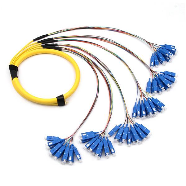 SC UPC 72 Cores OFNR W/6 Bundles Breakout Fiber Optic Cable Single Mode OS2