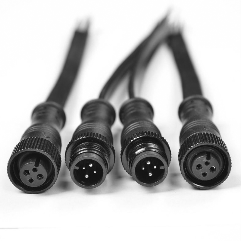 North America Market Waterproof Electric Plug Connector 2 Pin 4 Pin 6 Pin Male Female