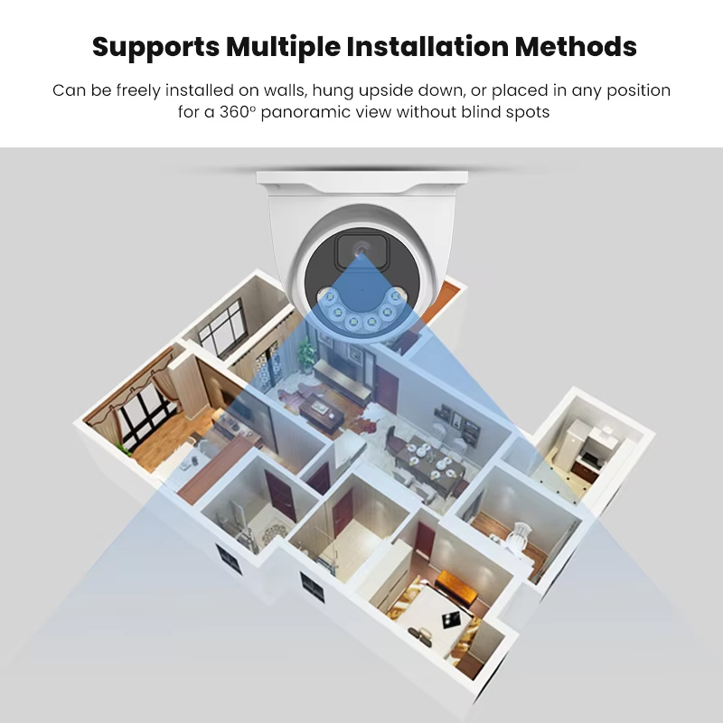 Indoor 4MP IP CCTV Network Camera AI Human Motion Dual Light Night Vision Security Camera Home IP POE CCTV Dome Camera