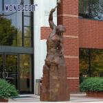 Custom Outdoor Garden Large Life Size Metal Bronze Human Sculptures Self Made