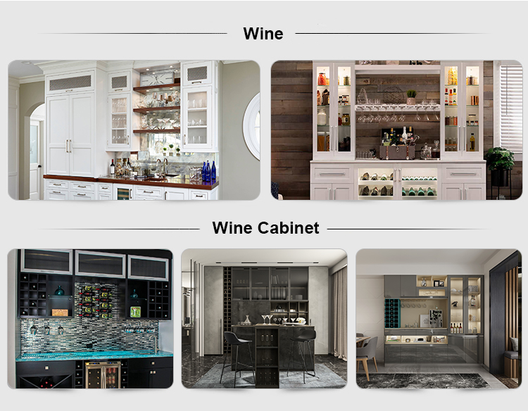 Contemporary Design Style Wood Wine Bar Cabinet for Living Room Furniture Partition