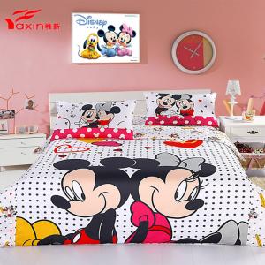 Quality OEM brand Disney mickey mouse bedding sheet sets,kids Microfiber Polyester bed linen.Home textiles manufacturer china wholesale