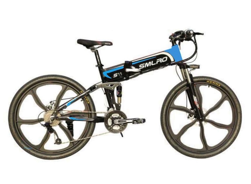 SMLRO Folding 26 Electric Bike With 13AH Lithium Battery 1.95 Width