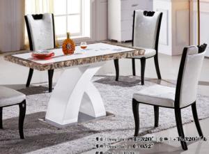 Quality home dining room 4 seats rectangular marble table furniture wholesale