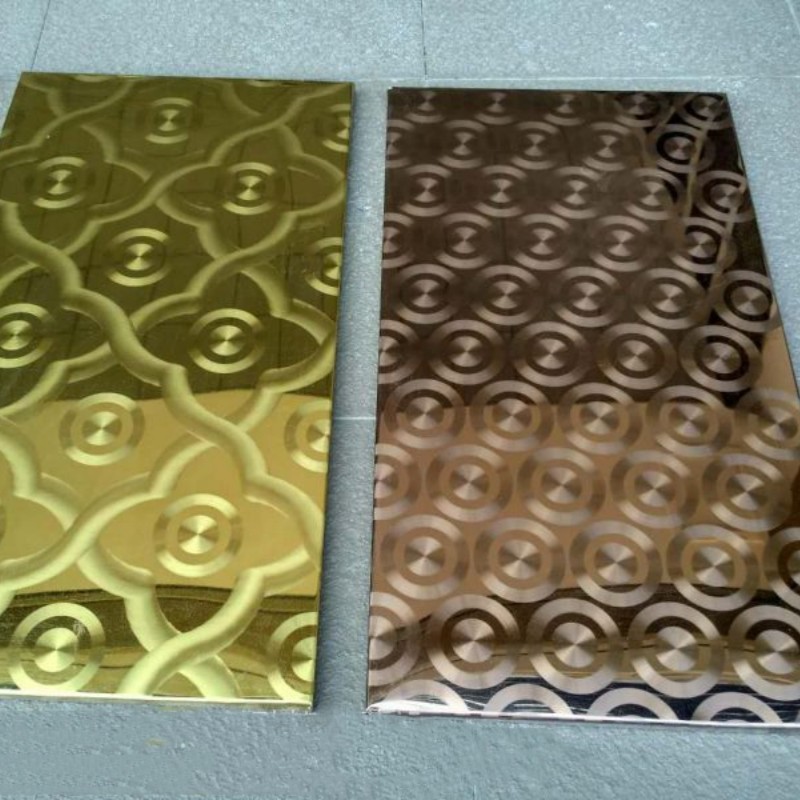 BIS JIS GS Decorative Stainless Steel Sheets With Unique Surface Etchings