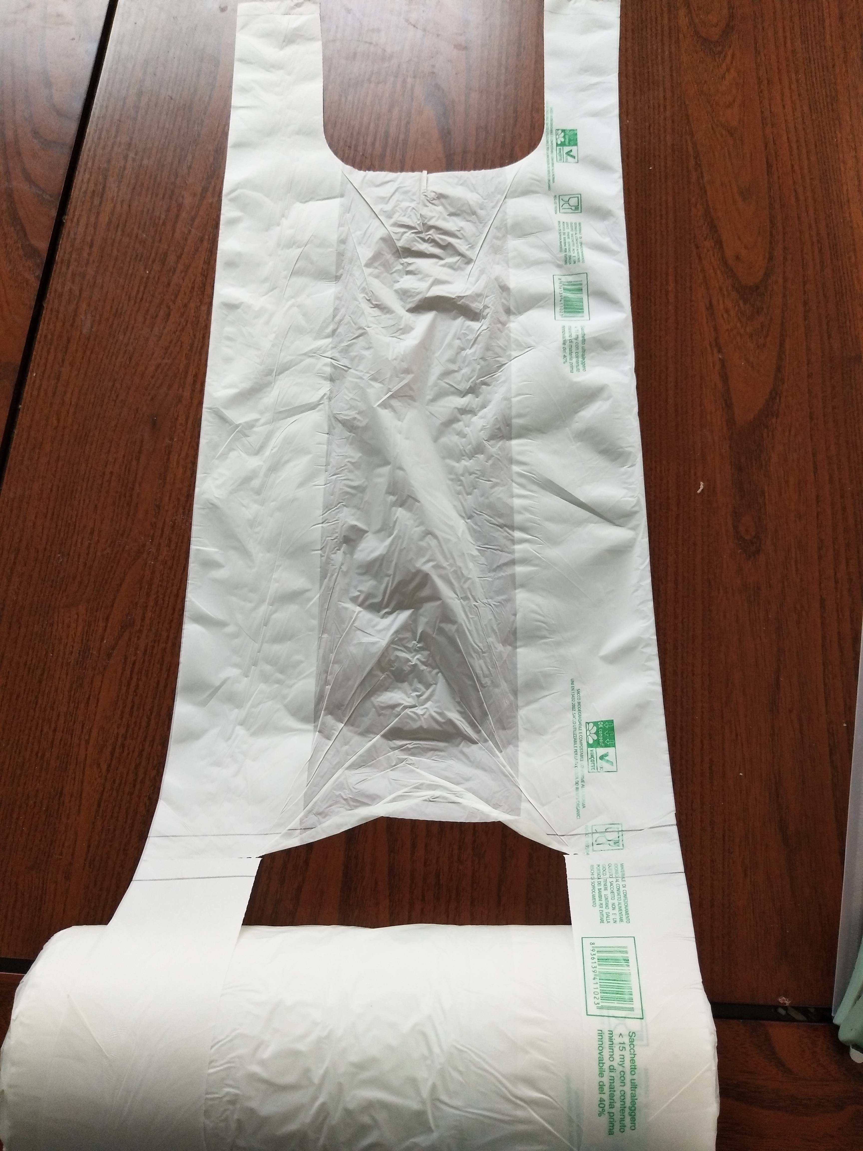 EN13432 Biodegradable Plastic Shopping Bags 22 + 12 X 50 Cm For Vegetable / Fruits