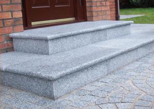 Quality Light Grey White Granite Slab Steps , Granite Stone Slabs For Outdoor Steps wholesale