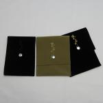 10 X 8cm Velvet Suede Jewelry Envelope Pouches Lightweight With Logo Printing