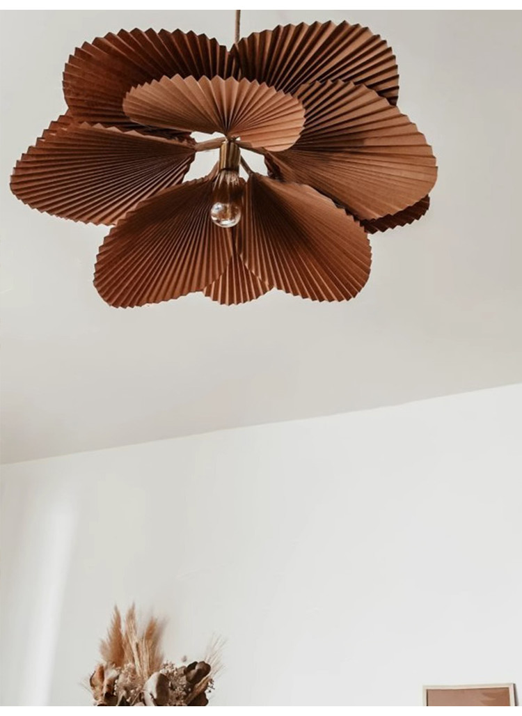 Wabi-sabi Paper Ceiling Lamp Living Room Shop Led Ceiling Chandelier Kitchen Island Pendant Lights(WH-AP-580)