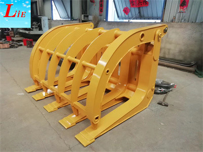 China wheel loader attachment manufacturers and supplie log grab for wheel loader