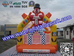 Quality Yellow Inflatable Small Clown Bouncy Castle For Amusement Park wholesale