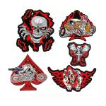 Chenille Sew On Biker Patches , Embroidered Motorcycle Patches For Leather