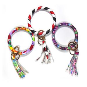 Quality Alloy Circle Wristlet Keychain , 39g Ring Keychain Bracelet wholesale