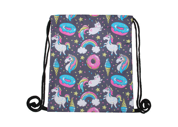 Waterproof Polyester Ladies Drawstring Bag Backpack OEM Service