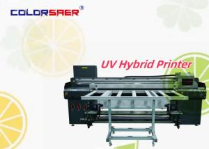 Quality 6 Feet UV Printer Roll To Roll &amp; Flatbed Hybrid UV Printer For Cardboard , Glass , Stickers , Super Transparent Stickers wholesale
