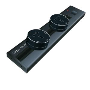 Quality Universal Multi Smart Office Desk Electric Power Track System with White Outlet Rail wholesale