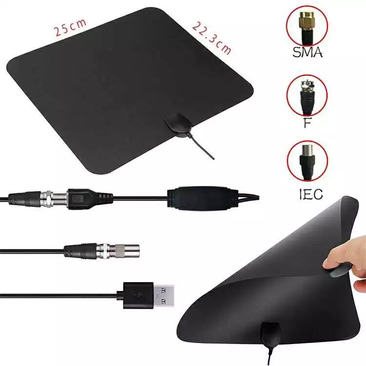 HDTV Antenna for Wireless 470-862MHZ Digital TV Cable RG174 Polarization Type R.H.C.P