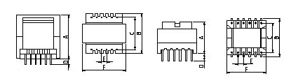 Ferrite Core Material High Frequency Power Transformer Electronic Components
