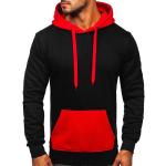 Custom Logo Black Red Cotton Polyester Workout Jogging Gym Hoodie Sweatshirts