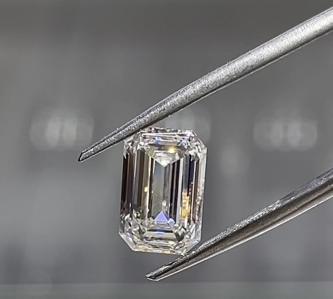 Emerald Cut Lab Grown Triple Excellent Diamond 3EX Loose Lab Made Diamonds IGI Certified