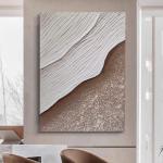 Creative 3d Relief Painting Medium Oil Handpainted Sea Wave Texture Sandstone