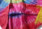 Customized high quality cotton short sleeve o neck street hand dyed Rainbow t