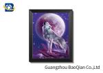 Wolves / Horse 3d Lenticular Picture With Frame For Indoor / Restaurant Wall