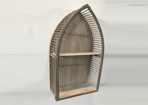 Quality ZY919105 17 Inch High Retro Bamboo Wall Shelf Mid Century Shelving Display Shelves wholesale