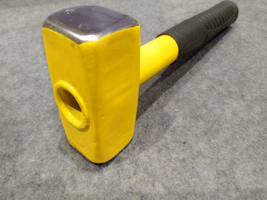 Stoning hammer(XL-0075) with color powder coated surface and steel tube handle, durable hand construction tools