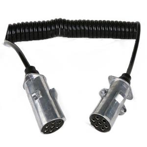 Quality Black Color Trailer Cable 24v N Type 7 Pin Round Metal Coiled Trailer Wire wholesale
