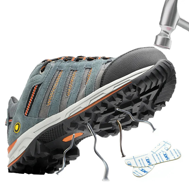 Steel Toe Construction Safety Shoes Blue Protection Work Shoes Unisex