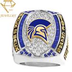 Die Casting Logo Deep Engraved Silver Sports Rings Youth Football Championship
