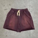 Solid Color Mens French Terry Shorts Acid Washed Streetwear Outfits Shorts