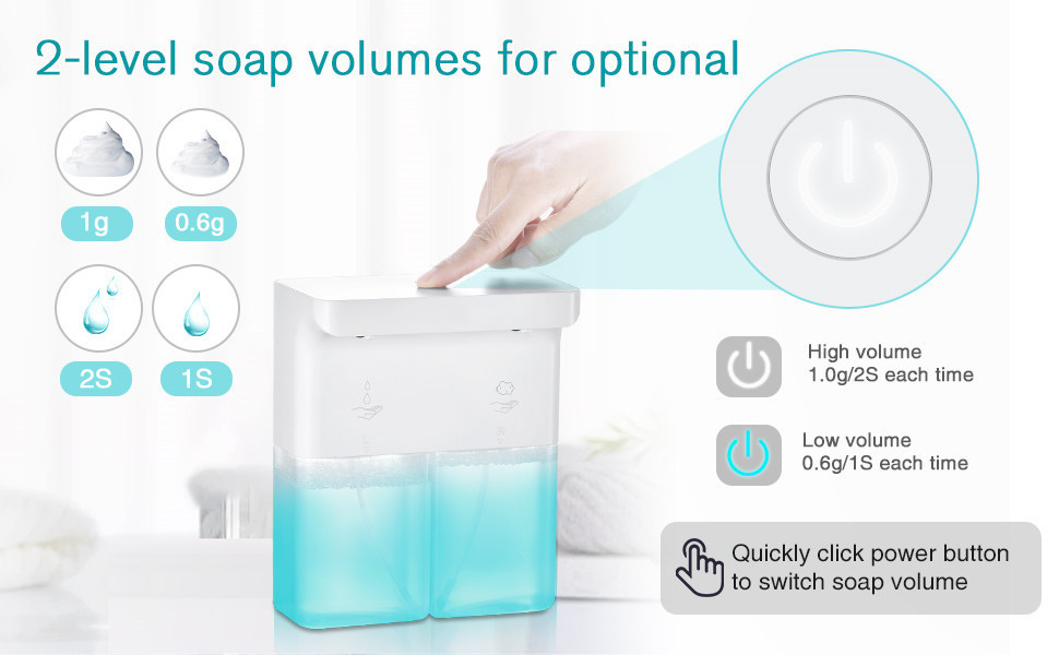 Countertop Kitchen Foam Soap Dispenser 600ML 2.6W Rechargeable