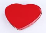 Chocolate Gifts Packaging Heart Shaped Tin Box , Full Color Printed Heart Shaped