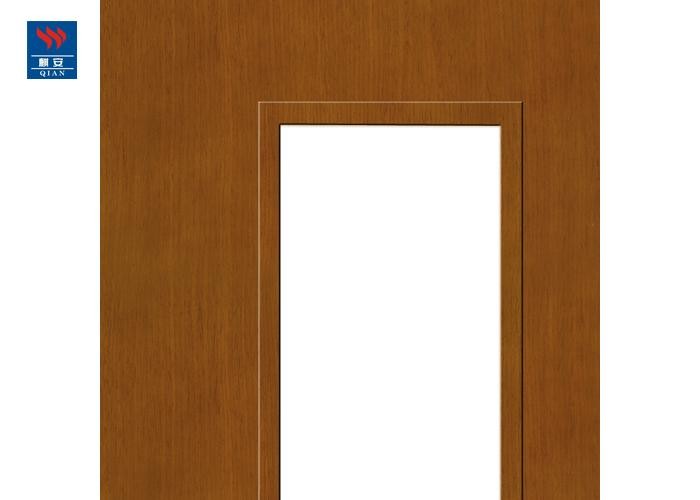 Emergency Exit Glass Fire Rated Double Leaf Wooden Door