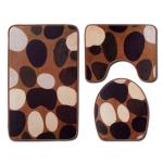 OEM ODM Three Piece Bathroom Rugs Toilet Tank Cover Set Washable