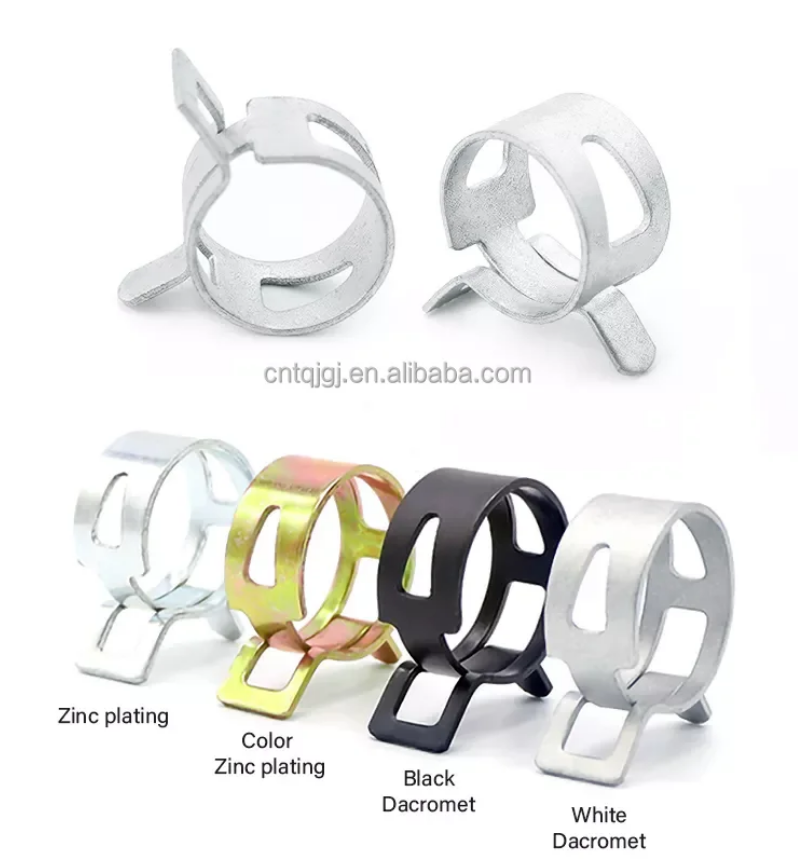 6-15mm Heavy Duty Clamp Spring Band Type Fuel Vacuum Hose Silicone Pipe Tube Clip Zinc Plated Clamps for Heavy Industry