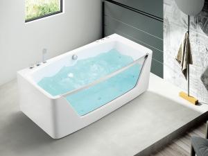 Quality White Whirlpool Acrylic Massage Bathtub M1822 Pure Sanitary Grade wholesale