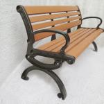 Plastic Coated 1500*500*750mm Outdoor Wood Slat Bench