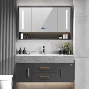 Quality Melamine Board Modern Bathroom Cabinets Small 72 inch vanity Grey wholesale