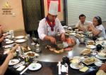 Electrostatic Fume Purifier 10 seats Electromagnetic Heating Teppanyaki Table