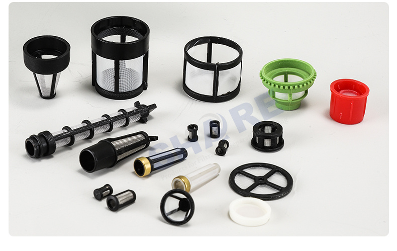 mesh insert injection moulded filter