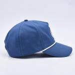 Wholesale Blue Rope Baseball Cap Custom Structured Embroidery Logo 5 Panel Golf