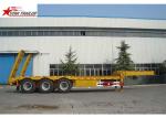 Hydraulic Semi Low Loader Trailer , Reinforced Lowboy Heavy Equipment Trailers