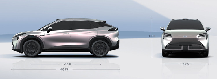 AION LX PLUS Chinese EV Cars 1008KM Luxurious Midsize Suv With 4 Wheel Drive