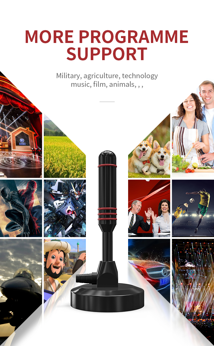 FTA HE Digital Free WiFi Round Directional TV Antenna with Enhanced Signal Strength